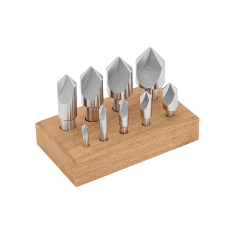 Stm 9pc 82Deg Single Flute HSS Countersink Set 120850